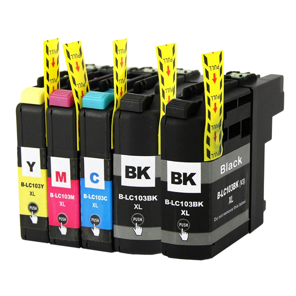 5 Cartouche d'encre Compatible Brother LC-103 XL (LC103)