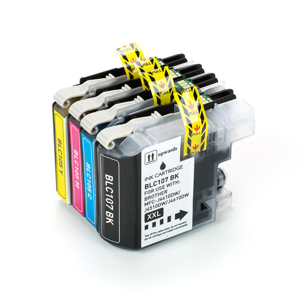 4 Ink Cartridge Compatible Brother LC107 LC105 XXL (LC107BK LC105C LC105M LC105Y) CMYK