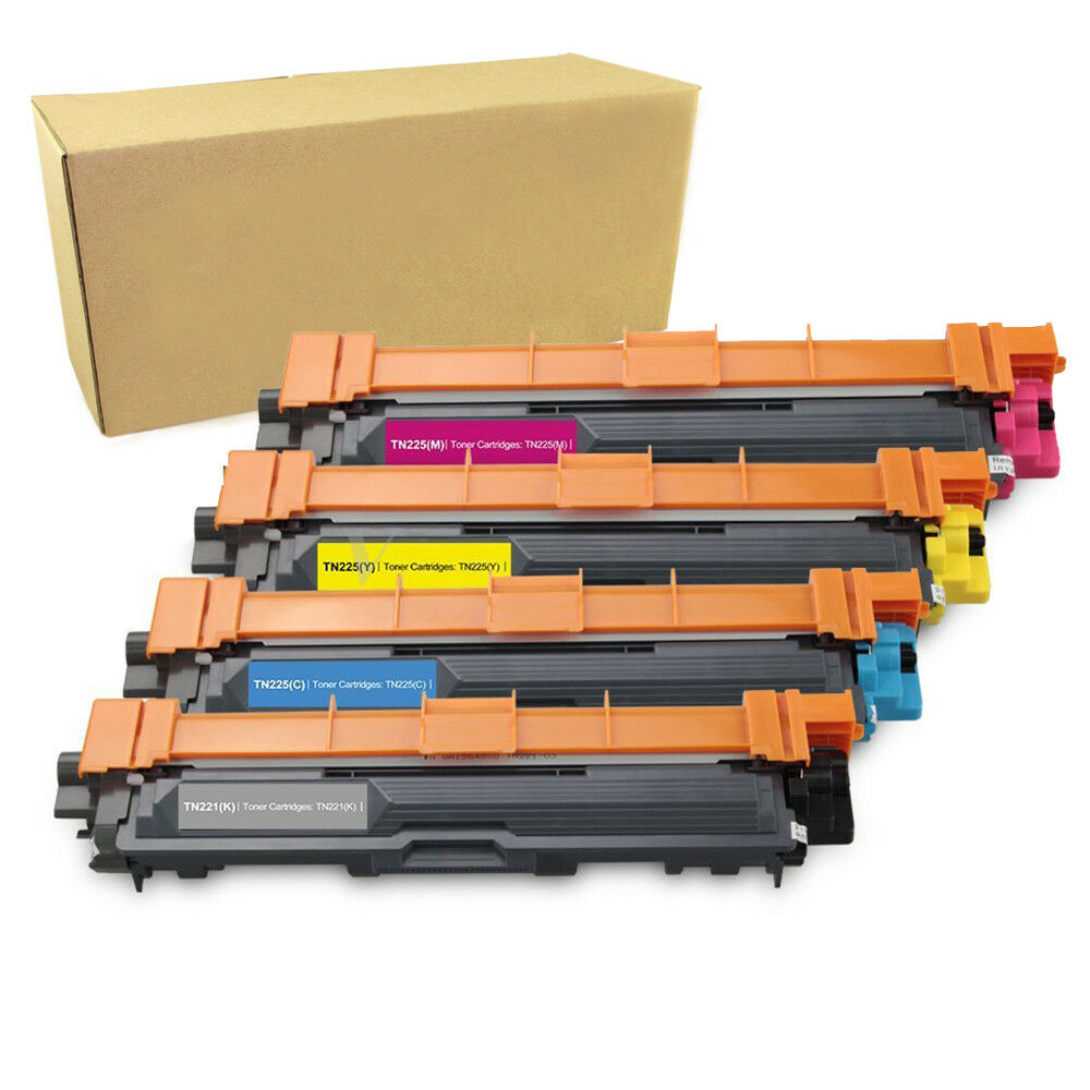 4 Toner Cartridge Compatible Brother TN221 TN225 (TN-221 TN-225) CMYK