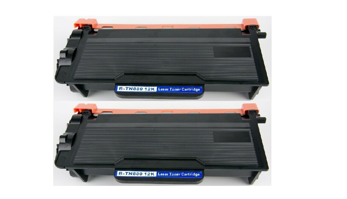 2 Toner Cartridge Compatible Brother TN880 (TN-880) Black