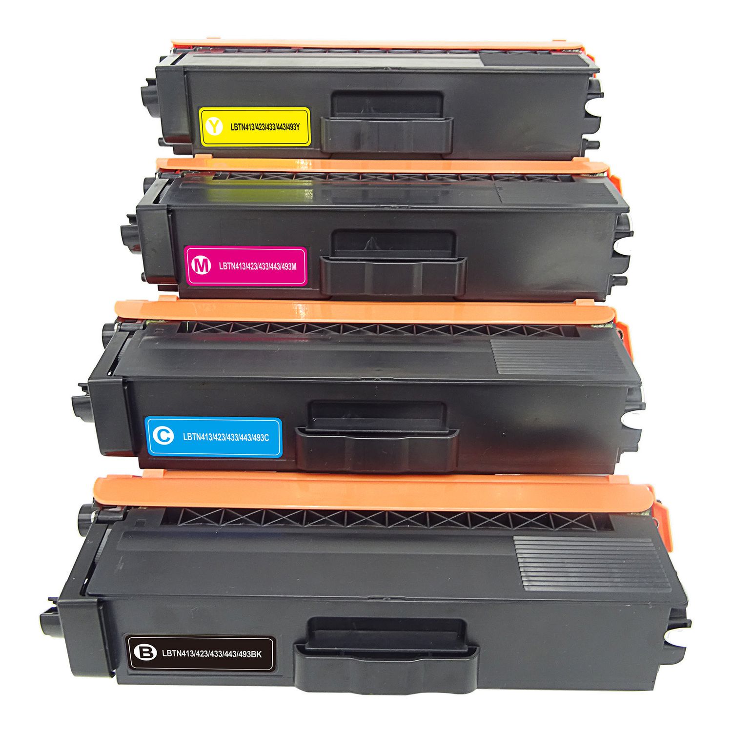 4 Toner Cartridge Compatible Brother TN433BK TN433C TN433M TN433Y (TN-433BK TN-433C TN-433M TN-433Y) CMYK