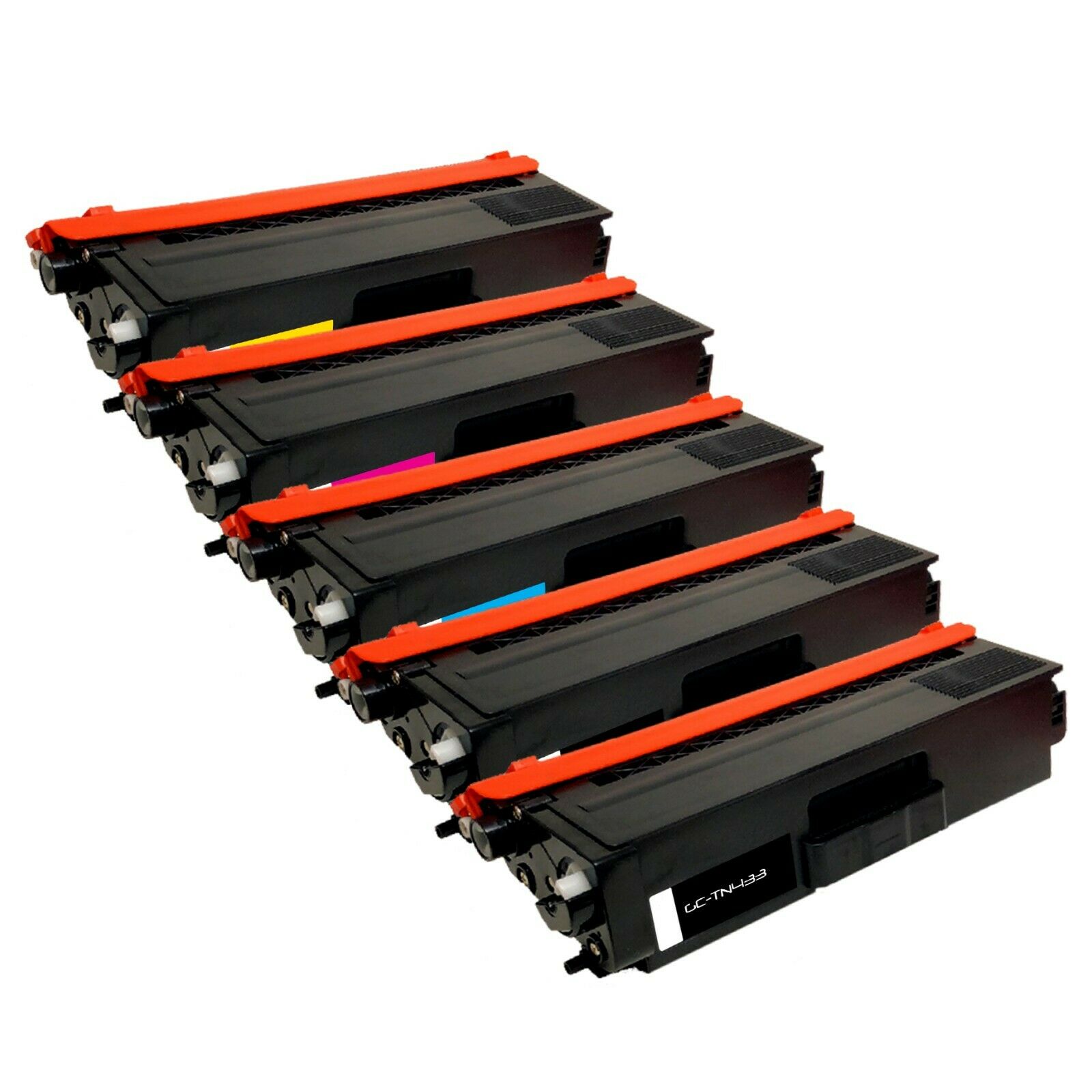 5 Toner Cartridge Compatible Brother TN433BK TN433C TN433M TN433Y (TN-433BK TN-433C TN-433M TN-433Y) CMYK