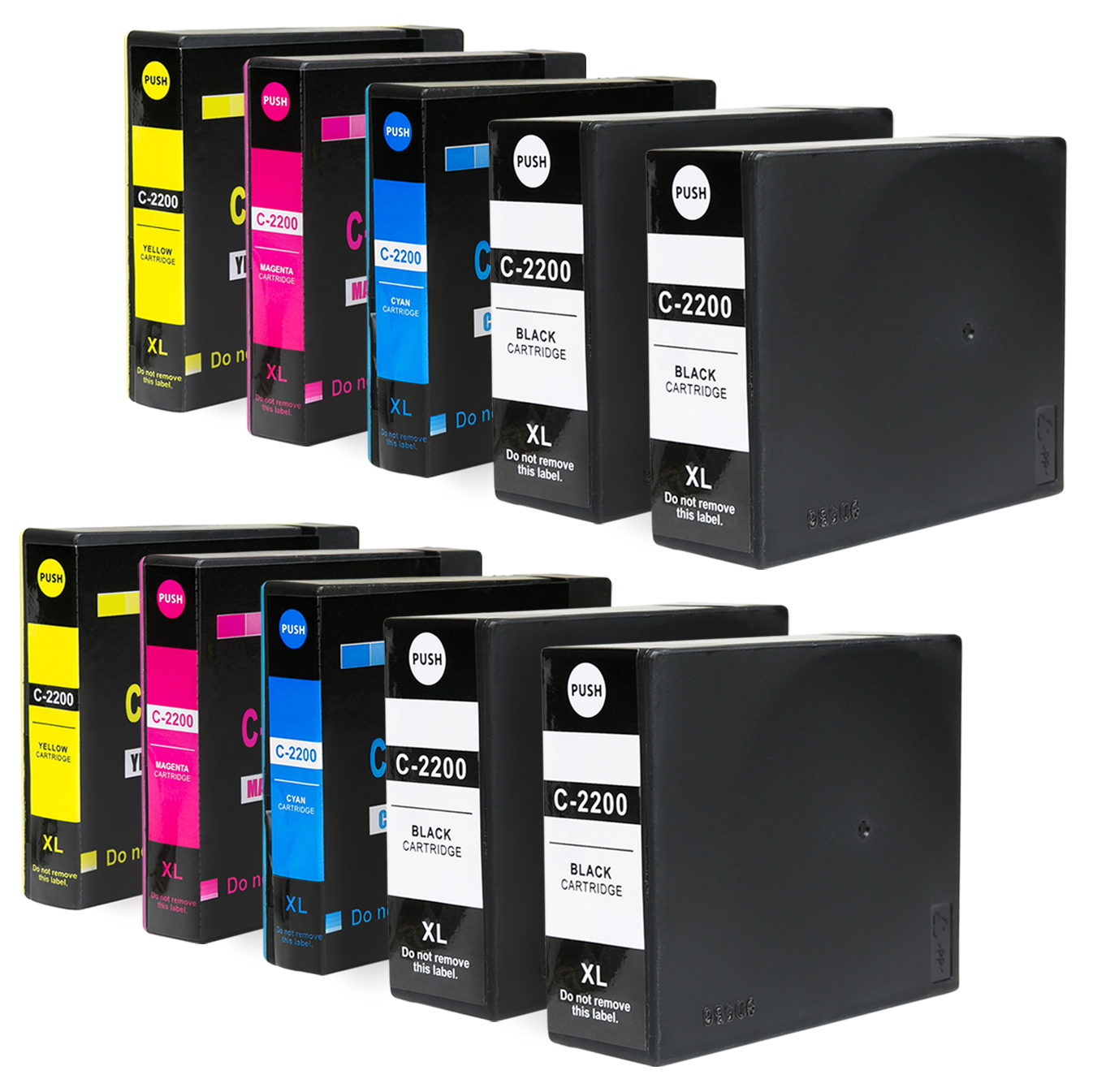 10 Ink Cartridge Compatible Canon PGI-2200XL High Yield (CMYK)