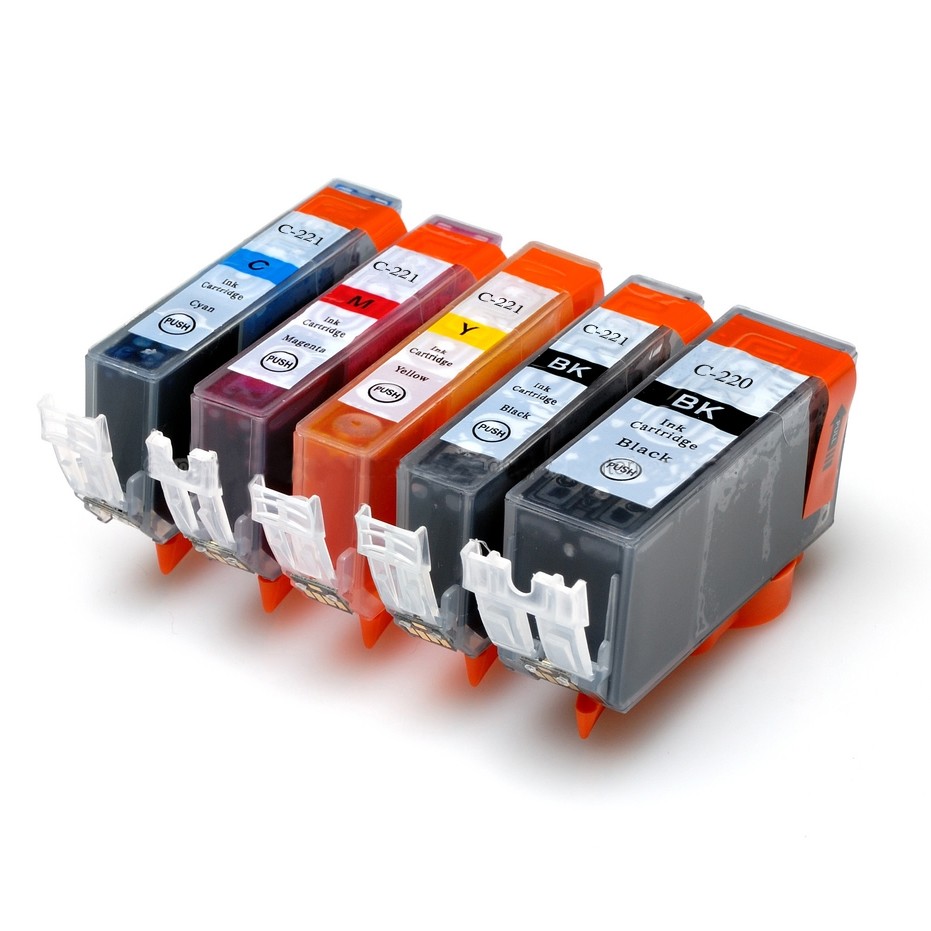 5 Ink Cartridge Compatible Canon PGI-220 CLI-221