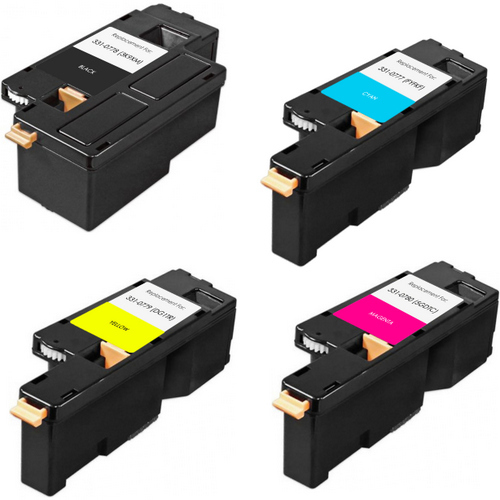 4 Toner Cartridges Compatible Dell 1250 1350 1355 C1760 C1765 331-0777 331-0778 331-0779 331-0780 (CMYK)