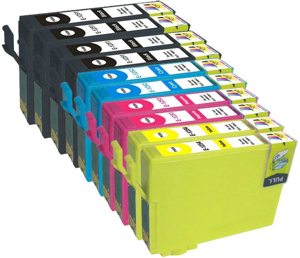 10 Ink Cartridge Compatible Epson T125 T125120 T125220 T125320 T125420