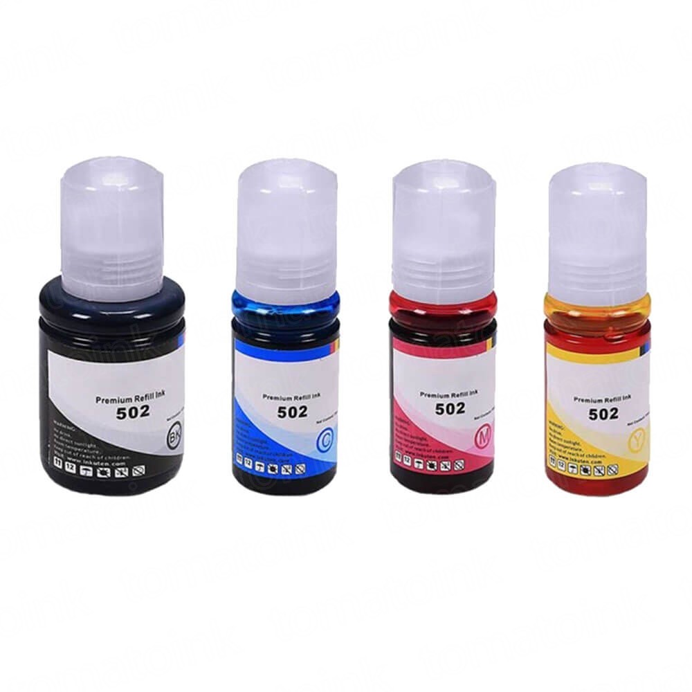 4 Ink Bottle Compatible Epson T502 (T502120 T502220 T502320 T502420) CMYK