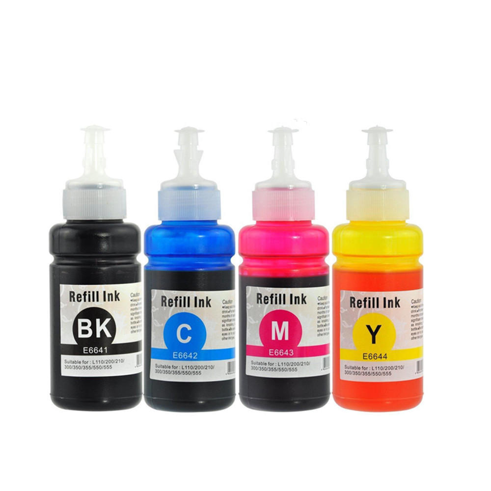 4 Bouteille d’encre Compatible Epson T664 (T664120 T664220 T664320 T664420) CMYK