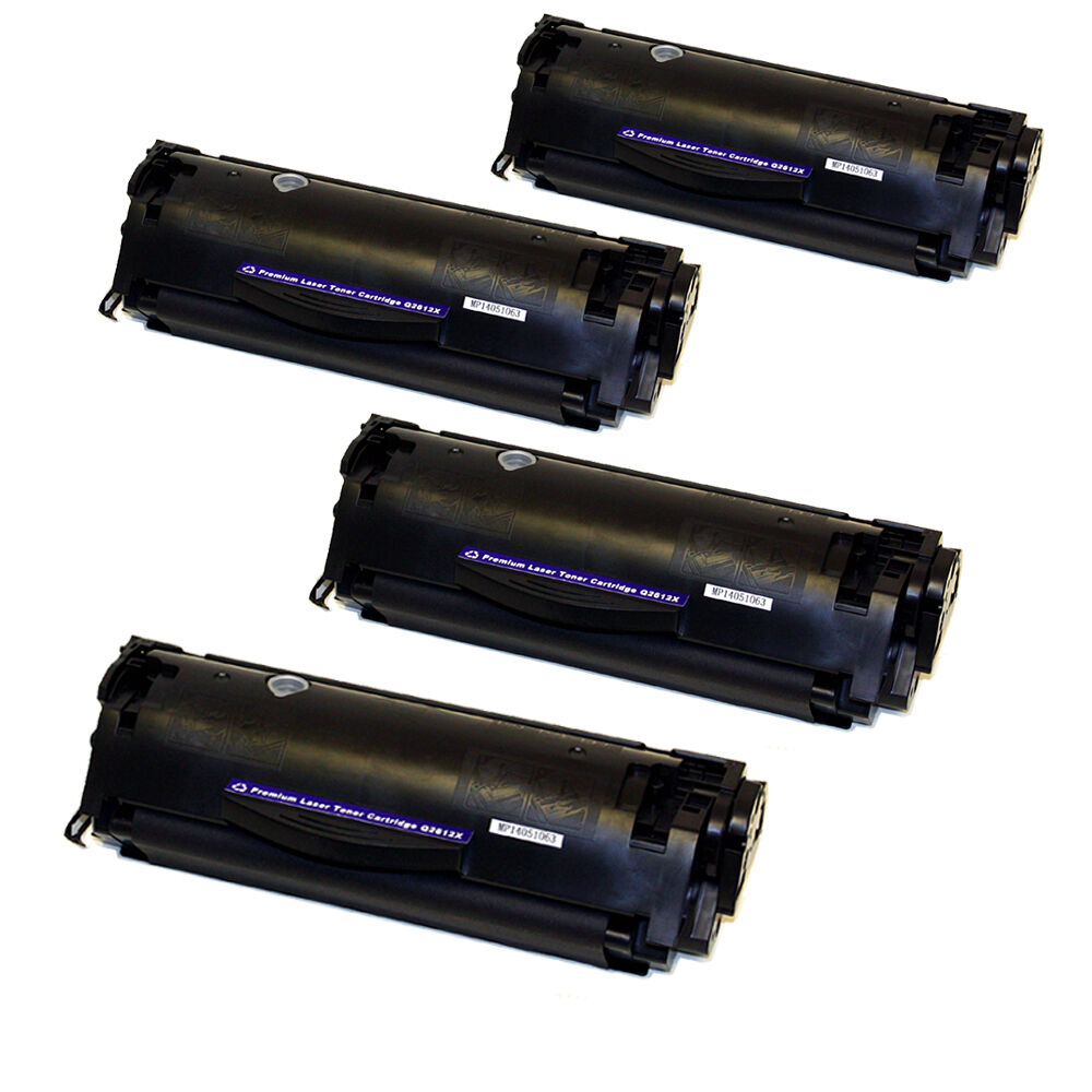 4 Toner Cartridge Compatible HP 12X (Q2612X) Black