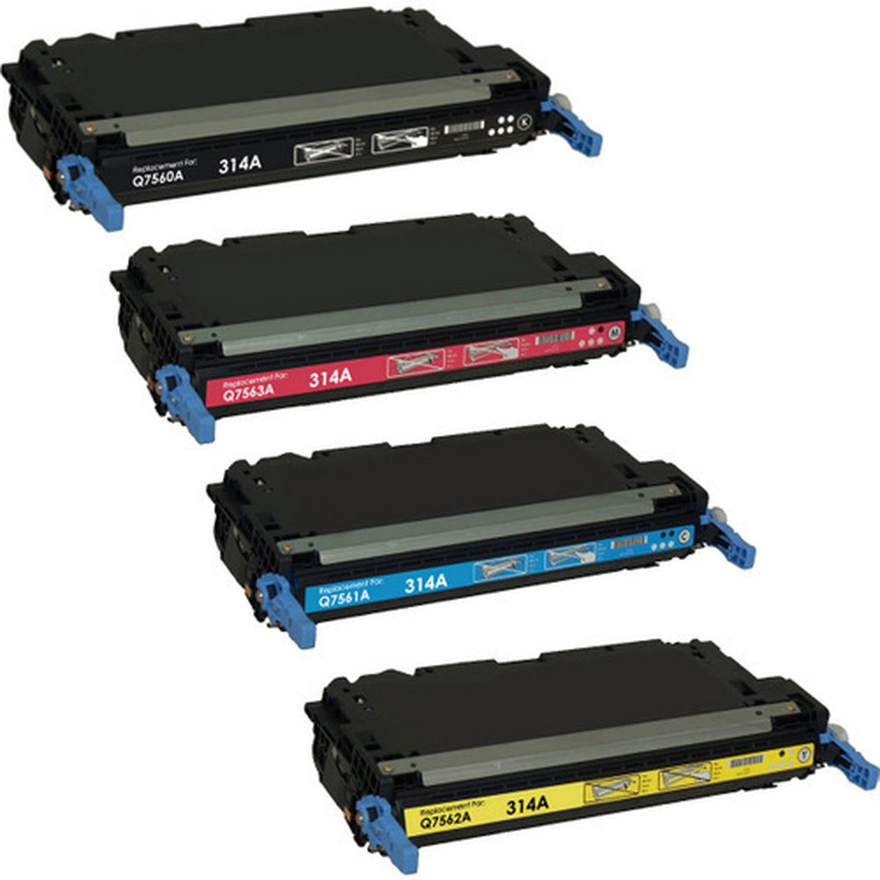 4 Toner Cartridge Compatible HP 314A (Q7560A Q7561A Q7562A Q7563A) CMYK