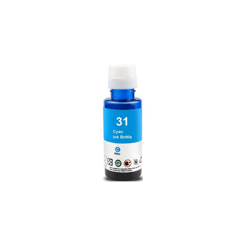 Ink Bottle Compatible HP 31 (1VU26AN) Cyan
