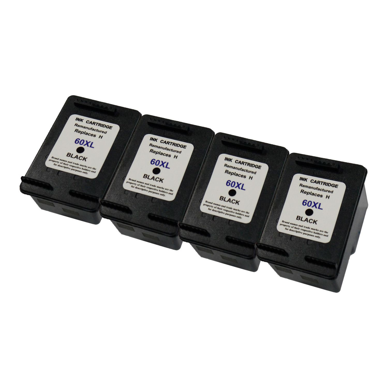 4 Ink Cartridge Compatible HP 60XL XXL (CC641WN) Black