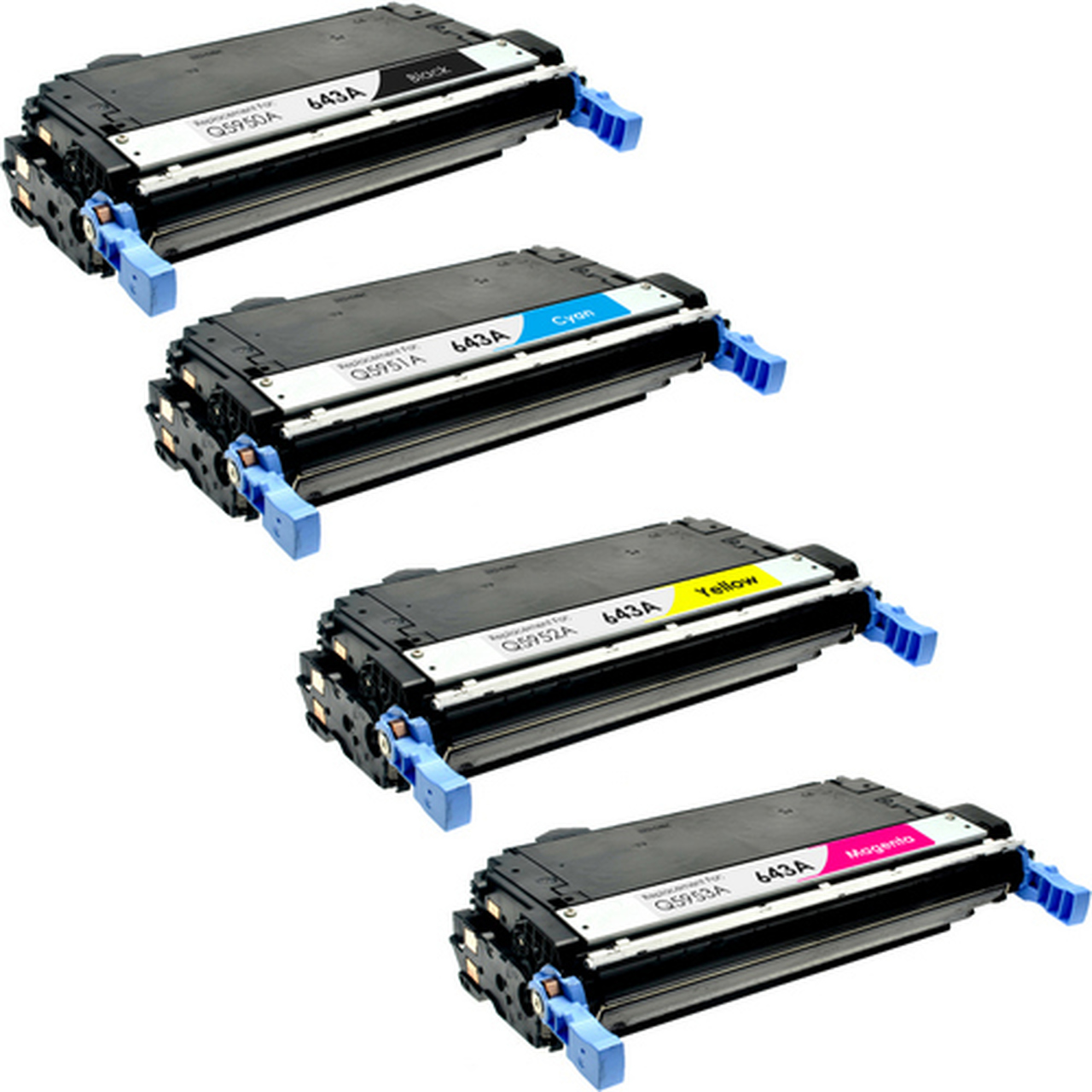 4 Toner Cartridge Compatible HP 643A Q5950A Q5951A Q5952A Q5953A