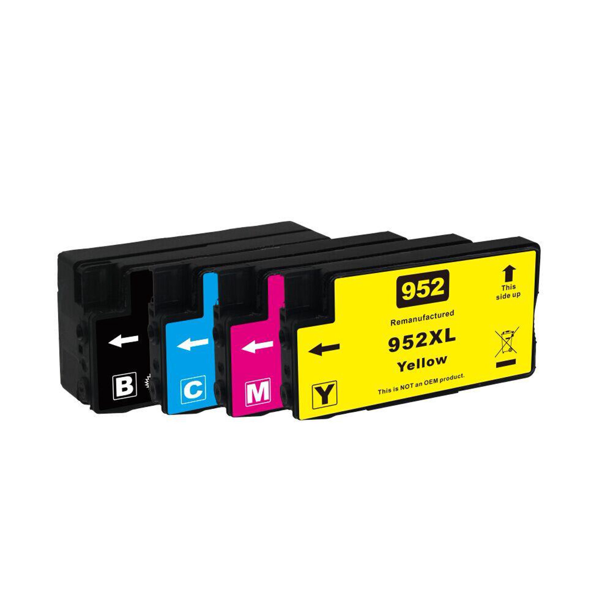 4 Ink Cartridge Compatible HP 952XL High Yield (CMYK) 