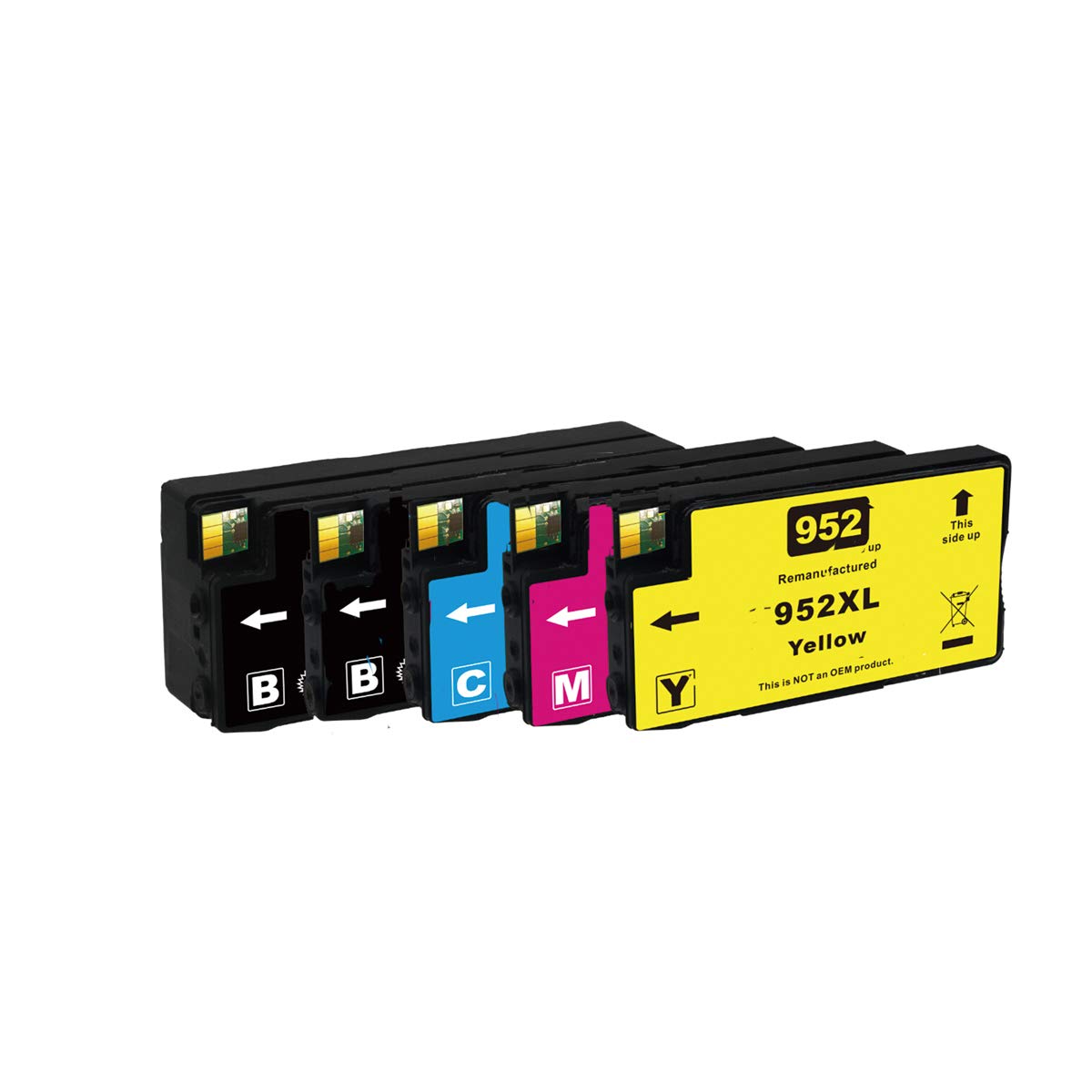 5 Ink Cartridge Compatible HP 952XL High Yield (CMYK) 