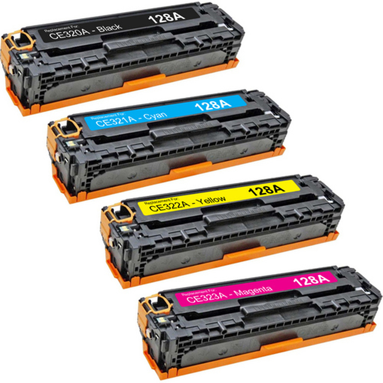 4 Toner Cartridges Compatible HP 128A CE320A CE321A CE322A CE323A (CMYK)