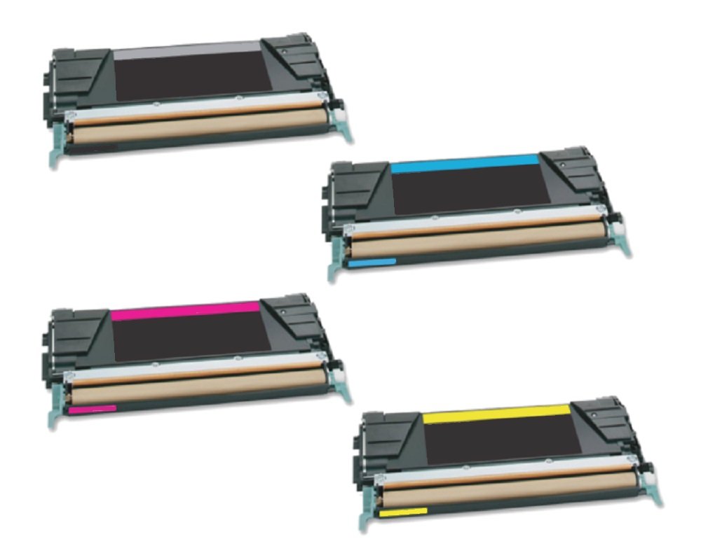 4 Toner Cartridge Compatible Lexmark C734 C736 X734 X736 X738 CMYK