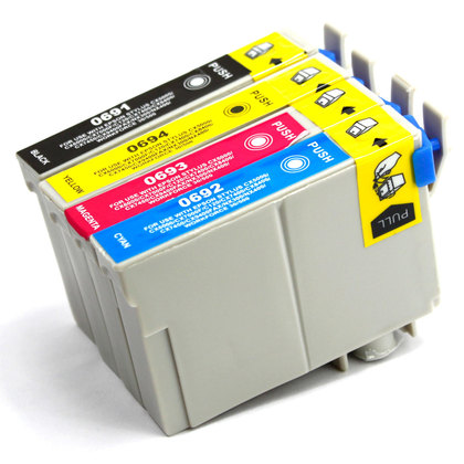 4 Ink Cartridge Compatible Epson 69 T069 XL (CMYK)