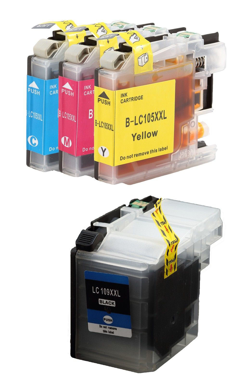 4 Ink Cartridge Compatible Brother LC-109 LC-105 XXL (CMYK)